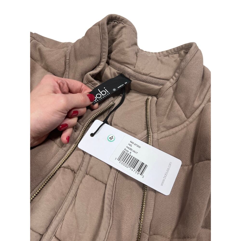 Bobi Los Angeles Quilted Jacket in Hazelnut | Size S | NWT | Neutral Minimalist - Picture 4 of 8